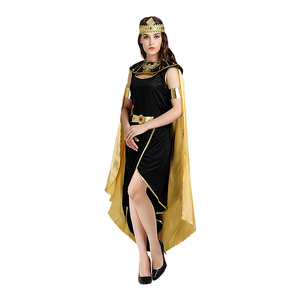 Gold & Black Roman Queen Adults Halloween Costume Dress Up - Little Surprise BoxGold & Black Roman Queen Adults Halloween Costume Dress Up