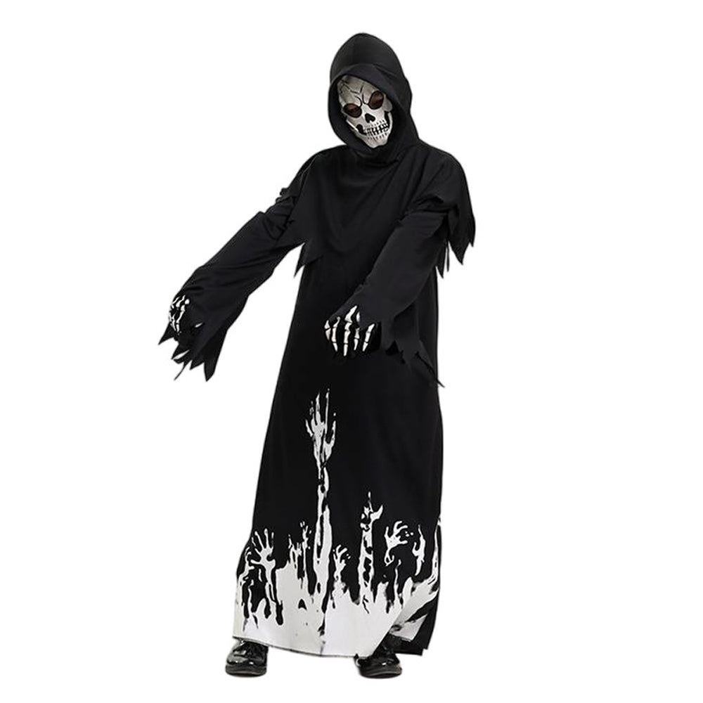 Glow in Dark Spooky Skeleton ,Kids Halloween Costume Fancy Dress Up