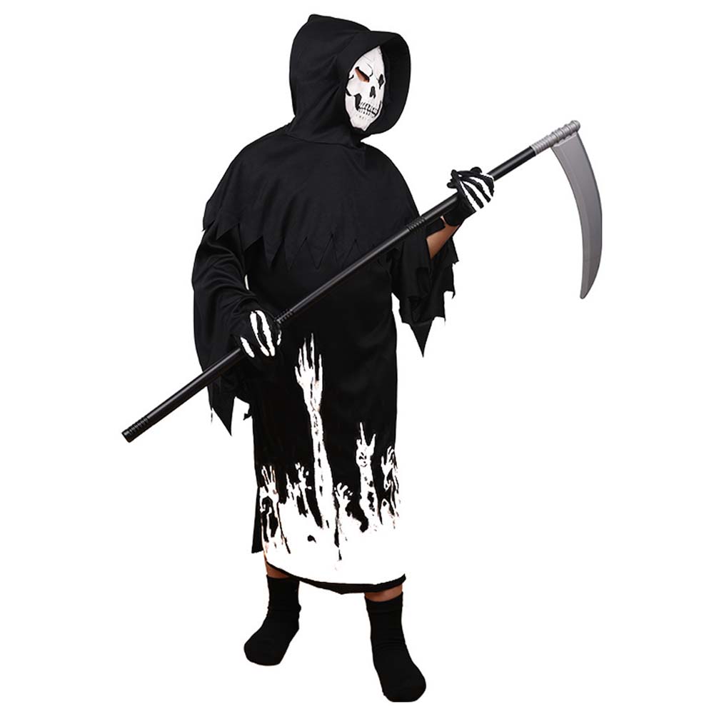 Glow in Dark Spooky Skeleton ,Kids Halloween Costume Fancy Dress Up