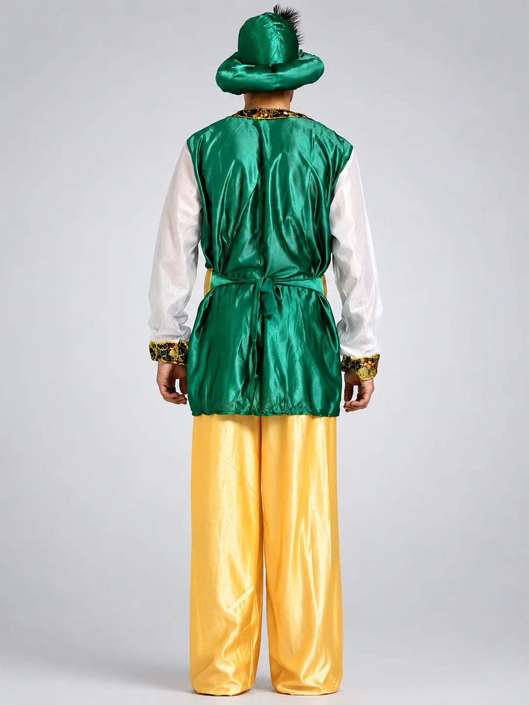 Aladdin Gold and Green Adults Halloween Costume Fancy Dress Up