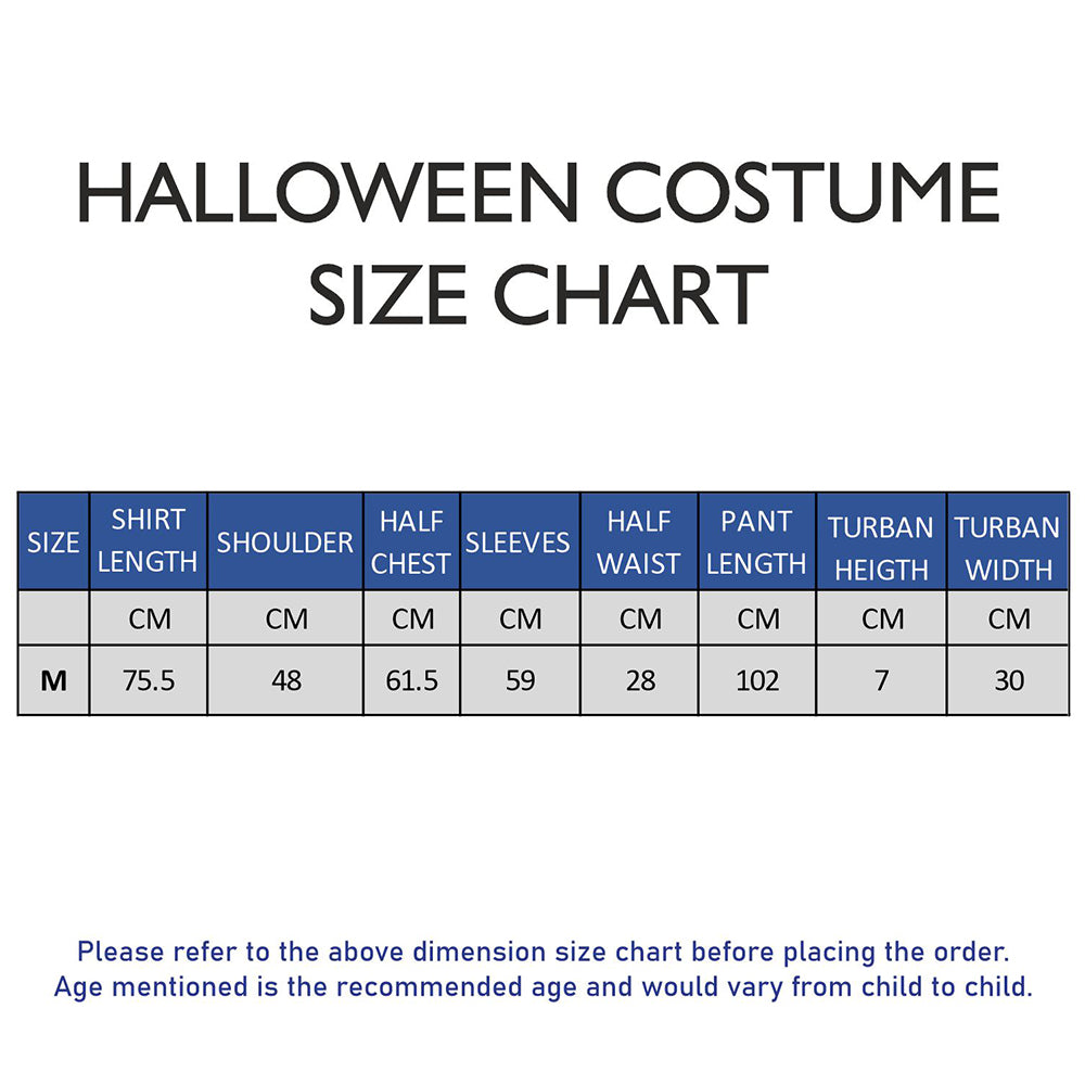 Aladdin Gold and Green Adults Halloween Costume Fancy Dress Up