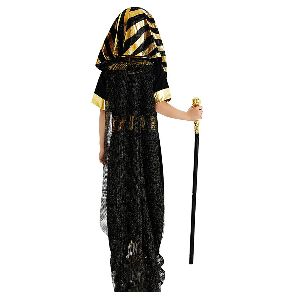 Black & Gold Egyptian Boy, Kids Halloween Costume Dress Up