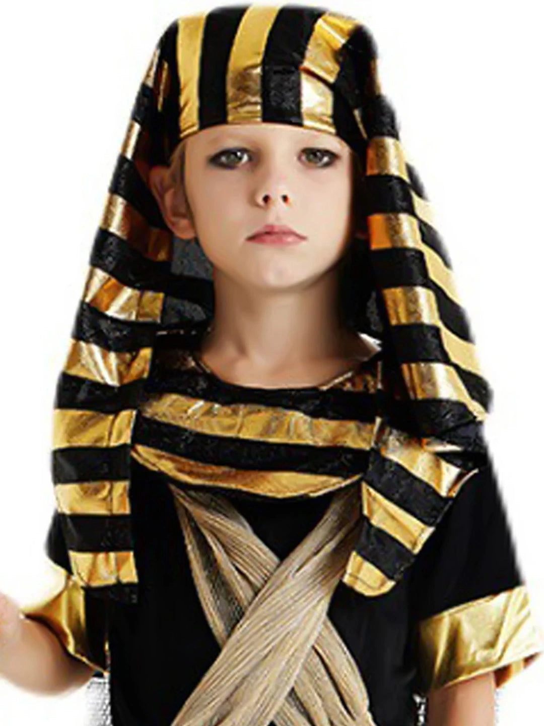 Black & Gold Egyptian Boy, Kids Halloween Costume Dress Up