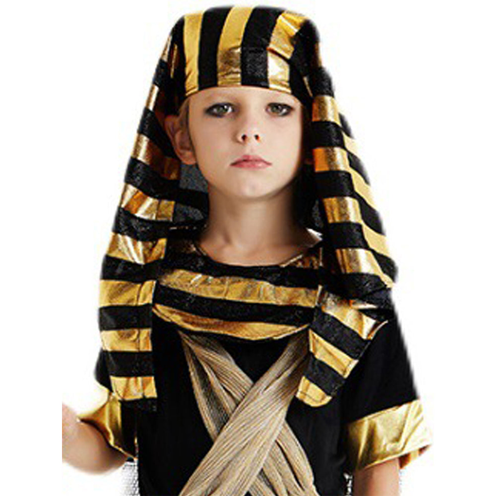 Black & Gold Egyptian Boy, Kids Halloween Costume Dress Up