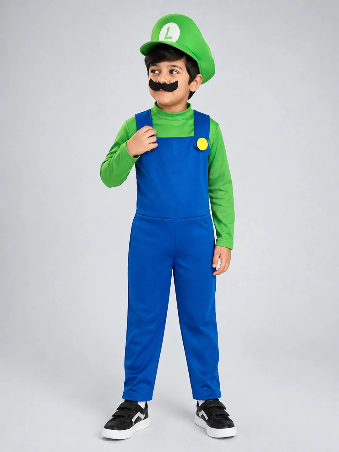 Junior Super Brother Green Plumber, Kids Halloween Costume Fancy Dress Up