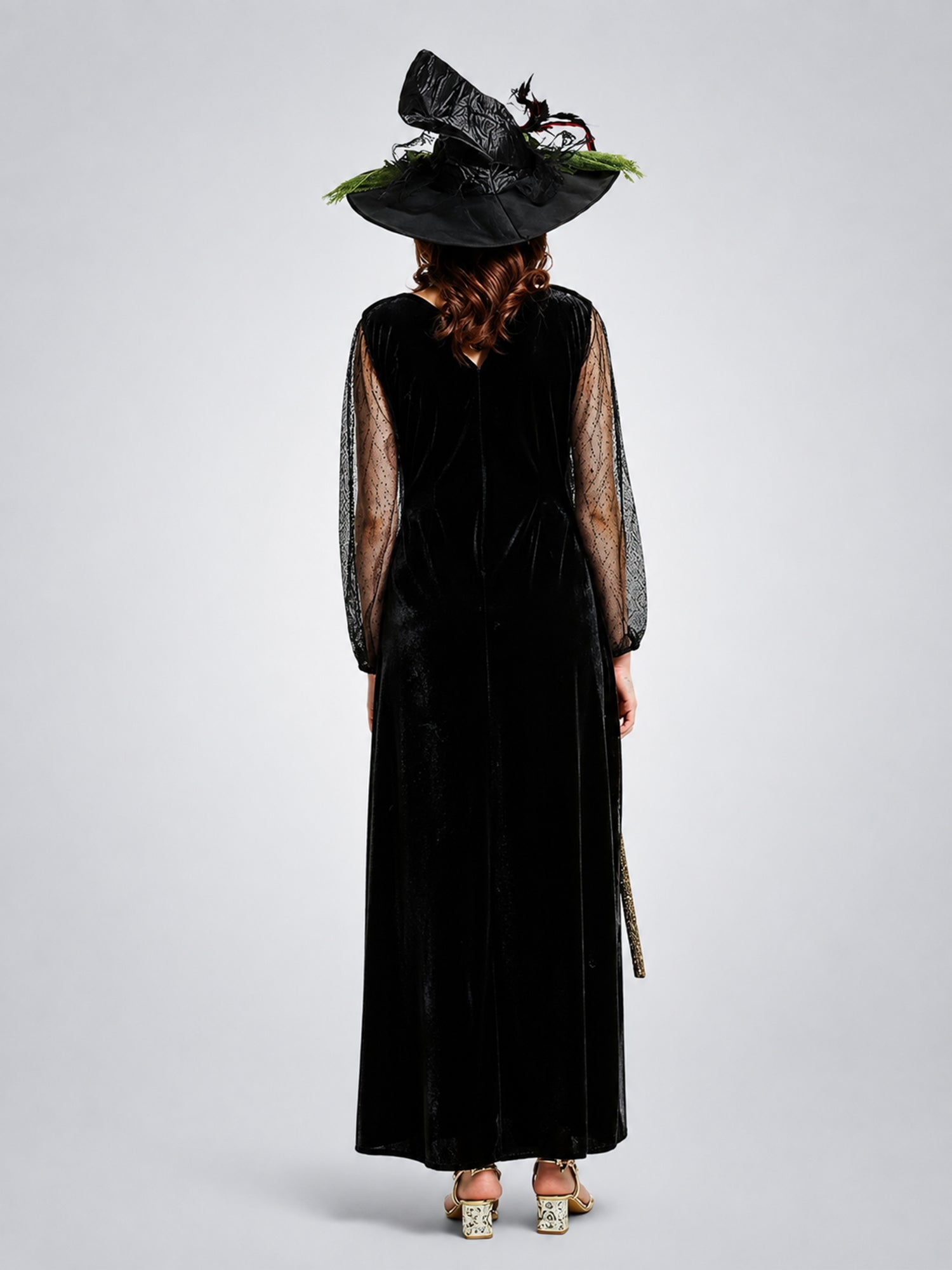Black & Green Witch Adults Halloween Costume Dress Up
