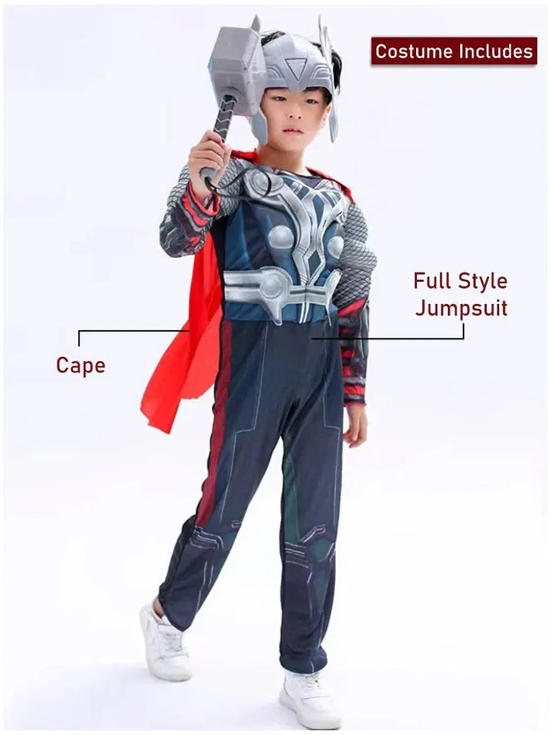 Hammer Superhero ,Kids Halloween Costume Fancy Dress Up