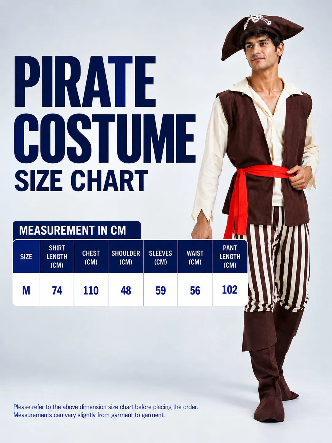 High Seas Pirate Adult Halloween Costume Fancy Dress Up