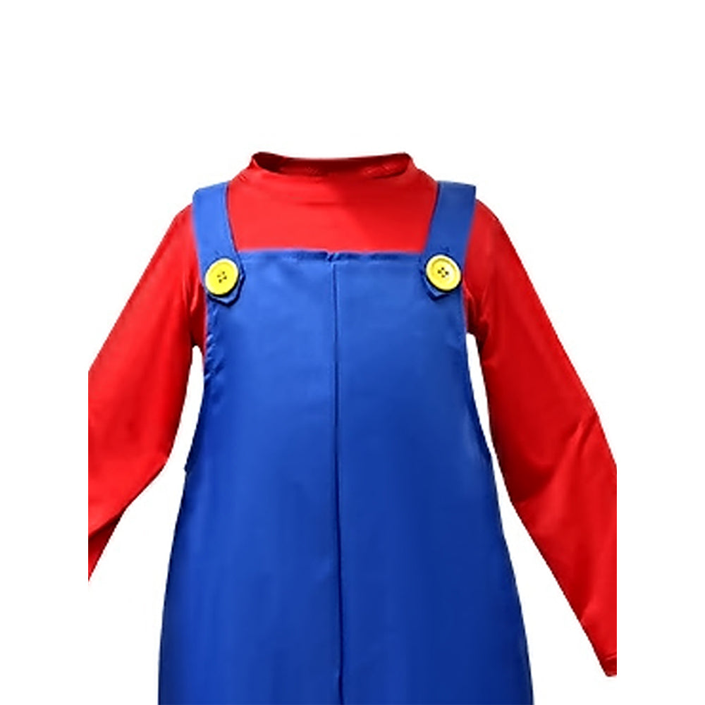 Super Brothers, Plumber Adult Halloween Costume Fancy Dress Up