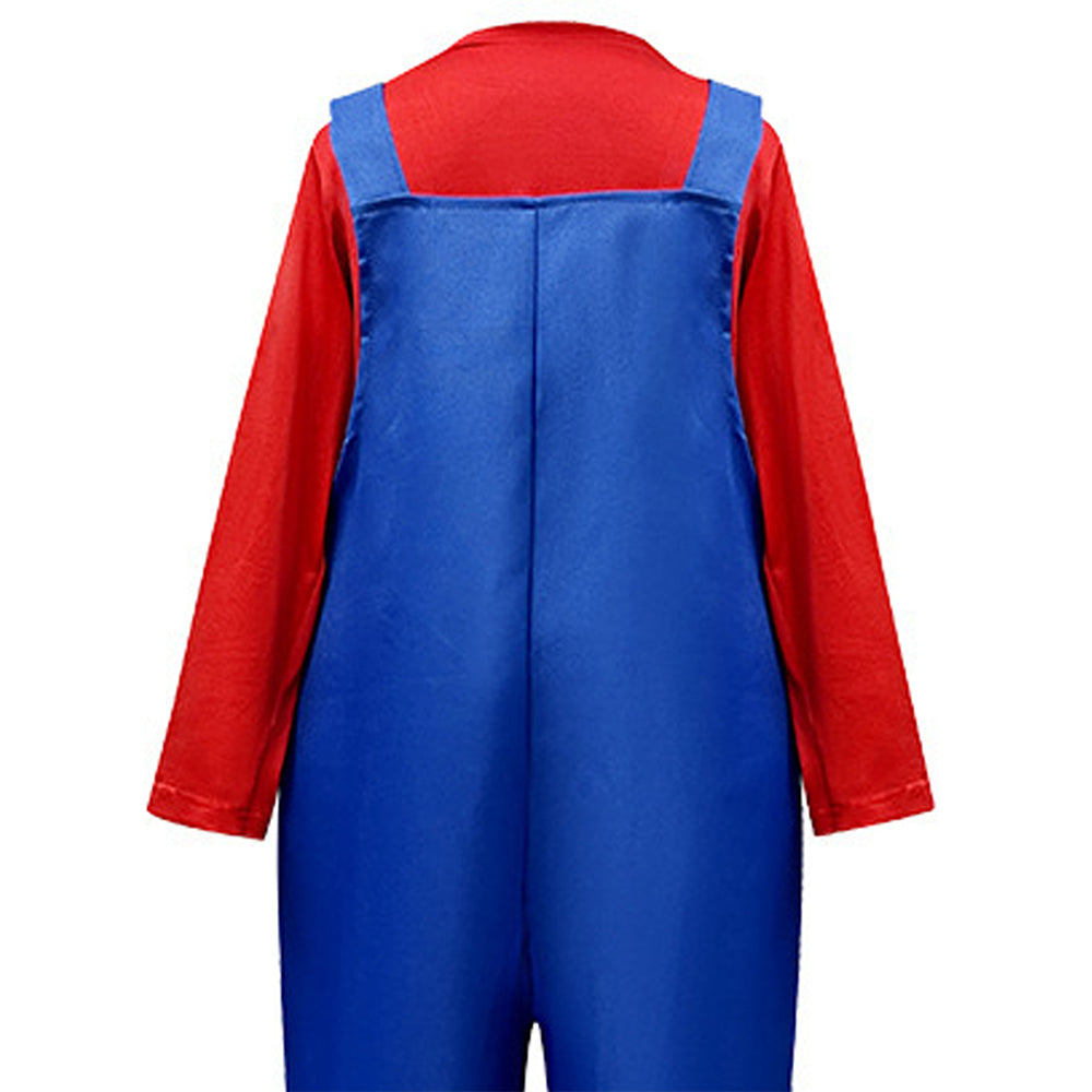 Super Brothers, Plumber Adult Halloween Costume Fancy Dress Up