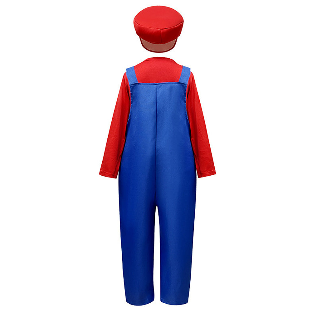 Junior Super Brothers, Plumber Kids Halloween Costume Fancy Dress Up