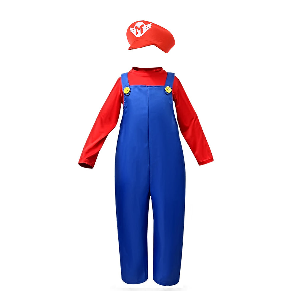Junior Super Brothers, Plumber Kids Halloween Costume Fancy Dress Up