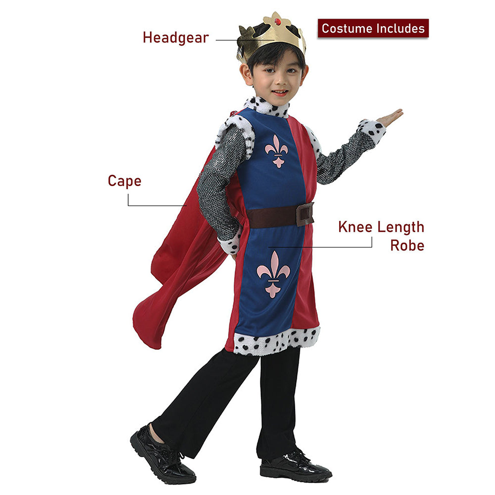 Medieval King costume,Kids Halloween Costume Fancy Dress Up