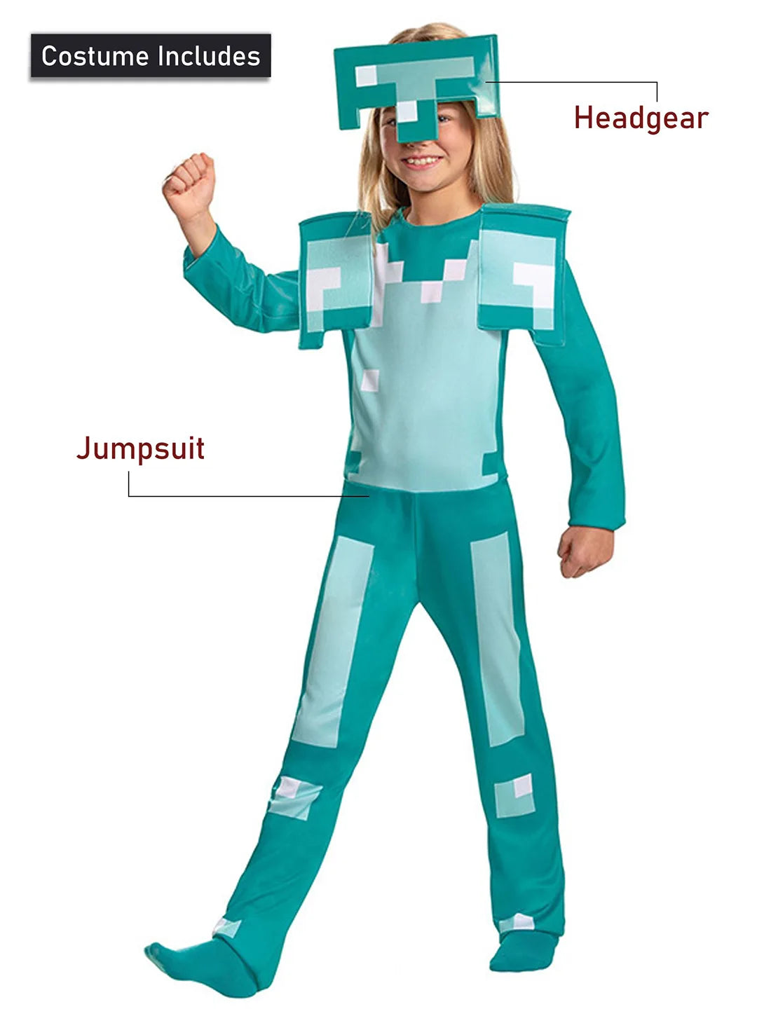 Minecraft Gamer costume,Kids Halloween Costume Fancy Dress Up