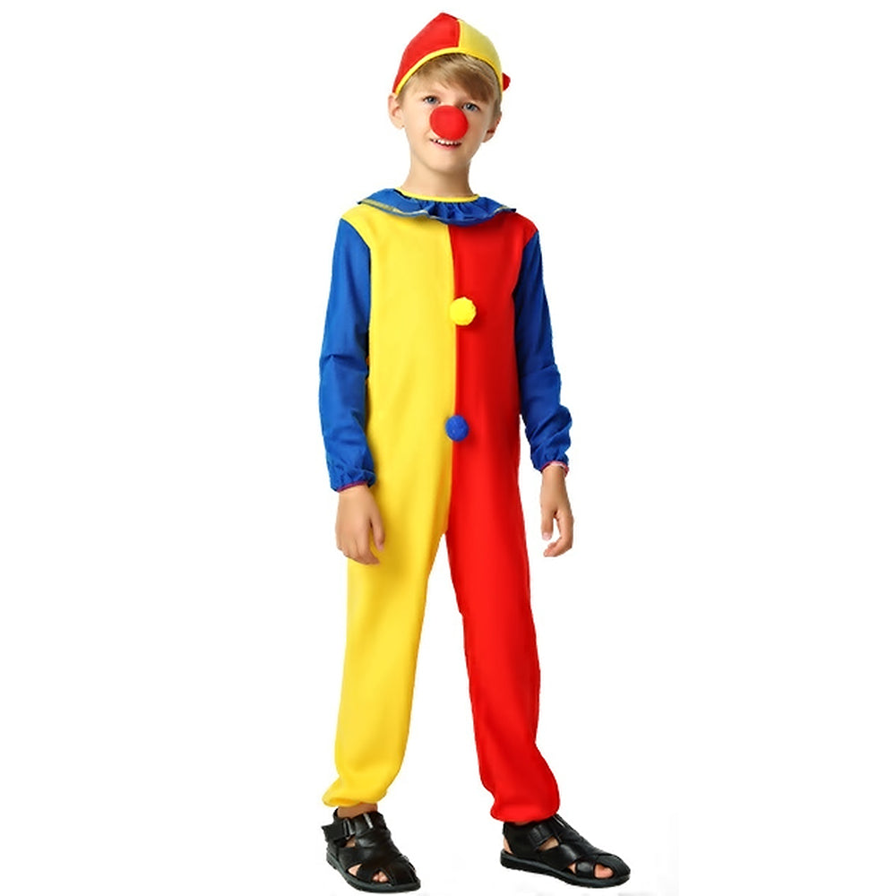 Multi-color color Clown, Halloween Costume Fancy Dress Up