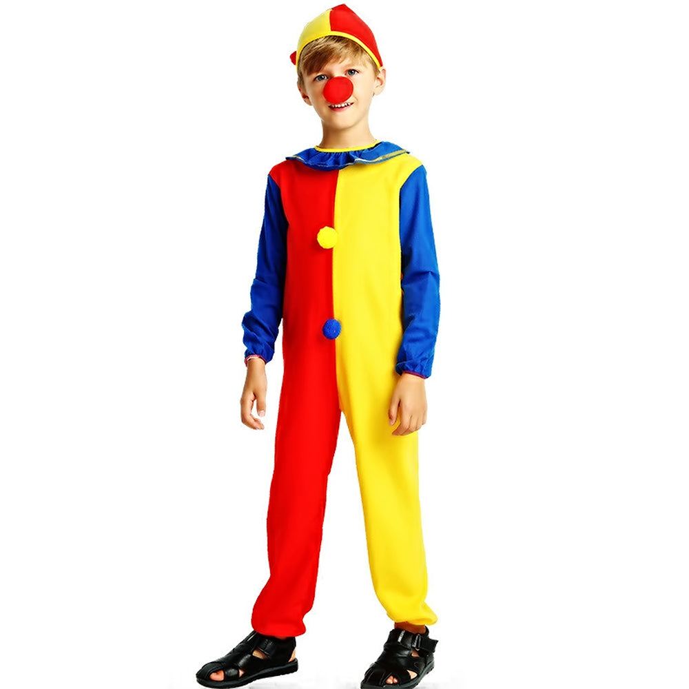 Multi-color color Clown, Halloween Costume Fancy Dress Up