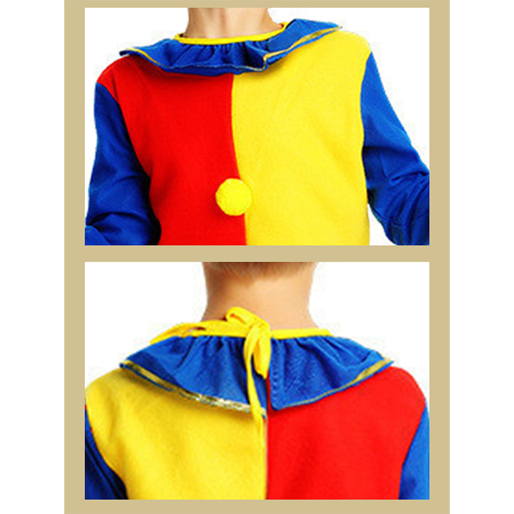 Multi-color color Clown, Halloween Costume Fancy Dress Up