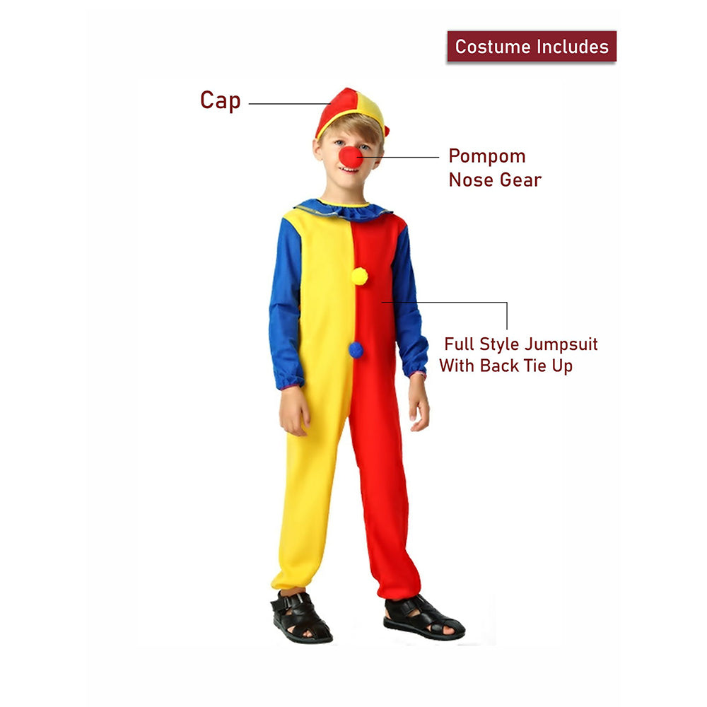 Multi-color color Clown, Halloween Costume Fancy Dress Up