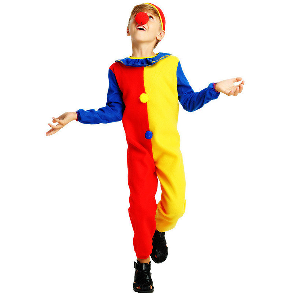 Multi-color color Clown, Halloween Costume Fancy Dress Up