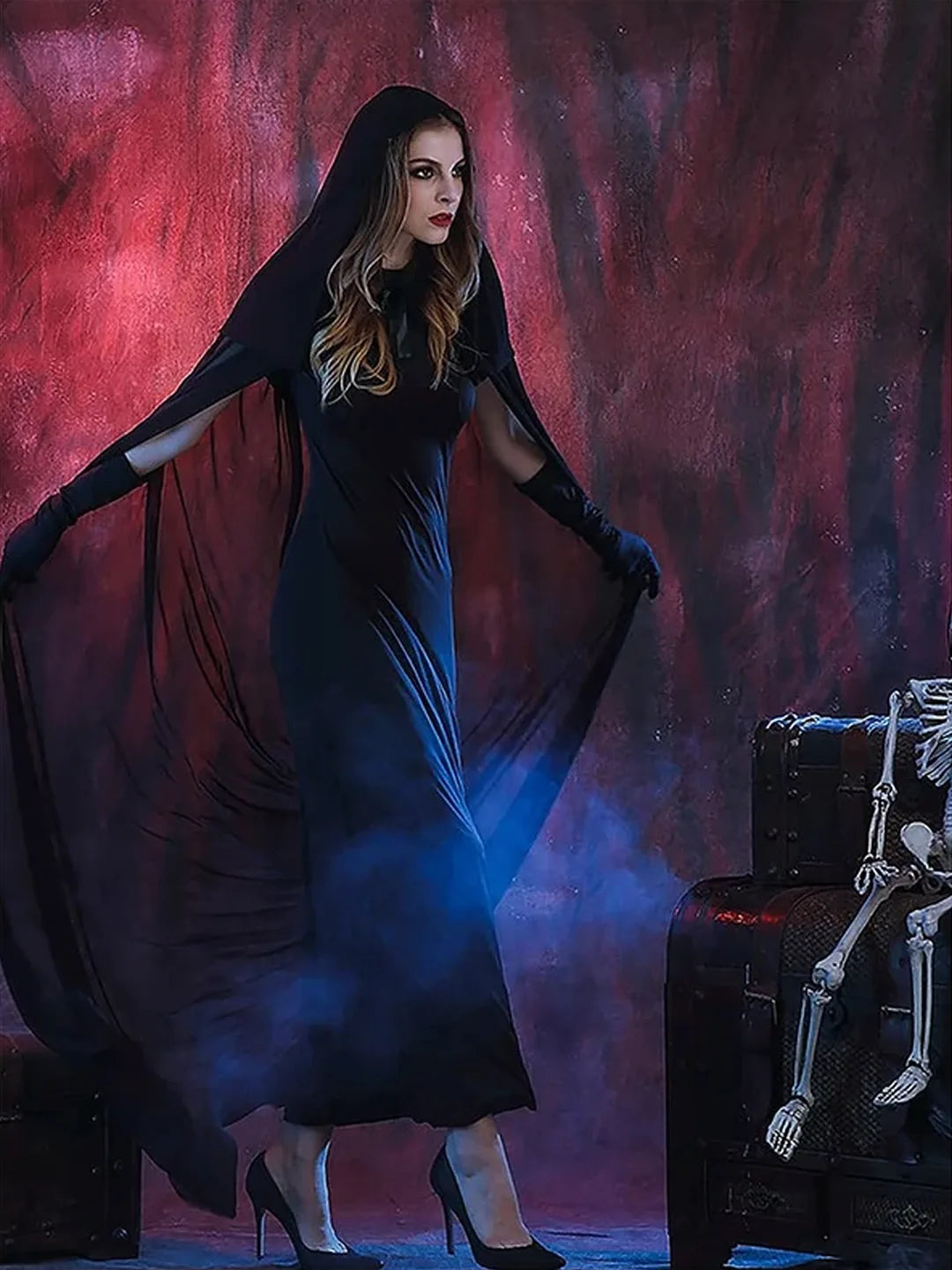Night Ghost Adults Halloween Costume Dress Up