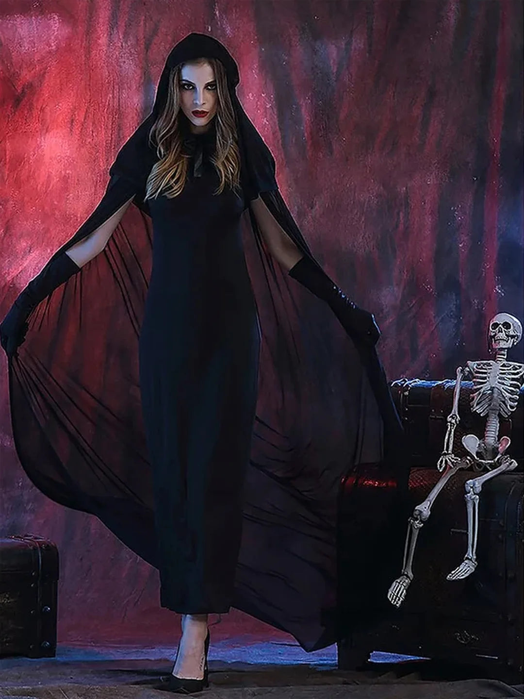Night Ghost Adults Halloween Costume Dress Up