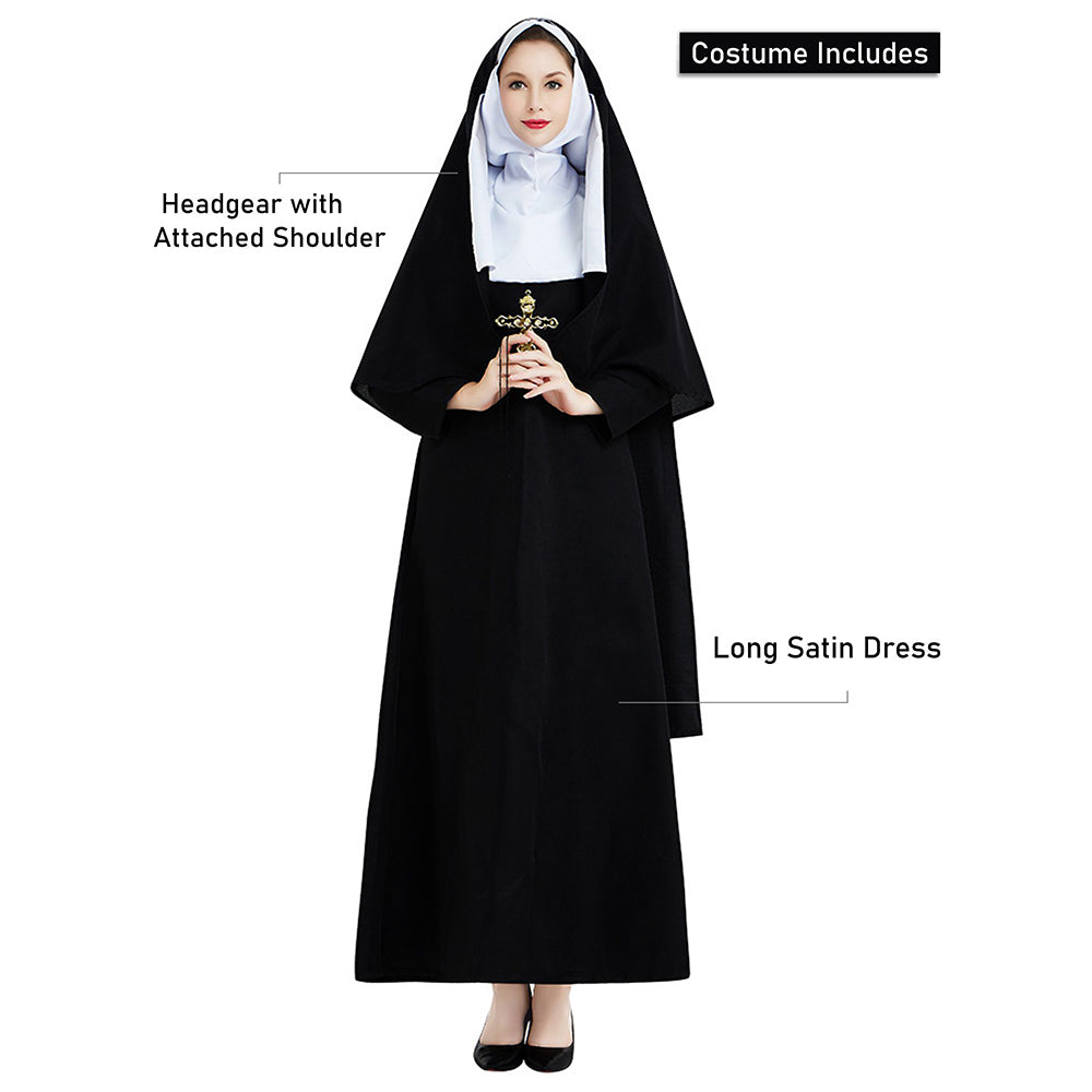 The Nun   Adults Halloween Costume Fancy Dress Up