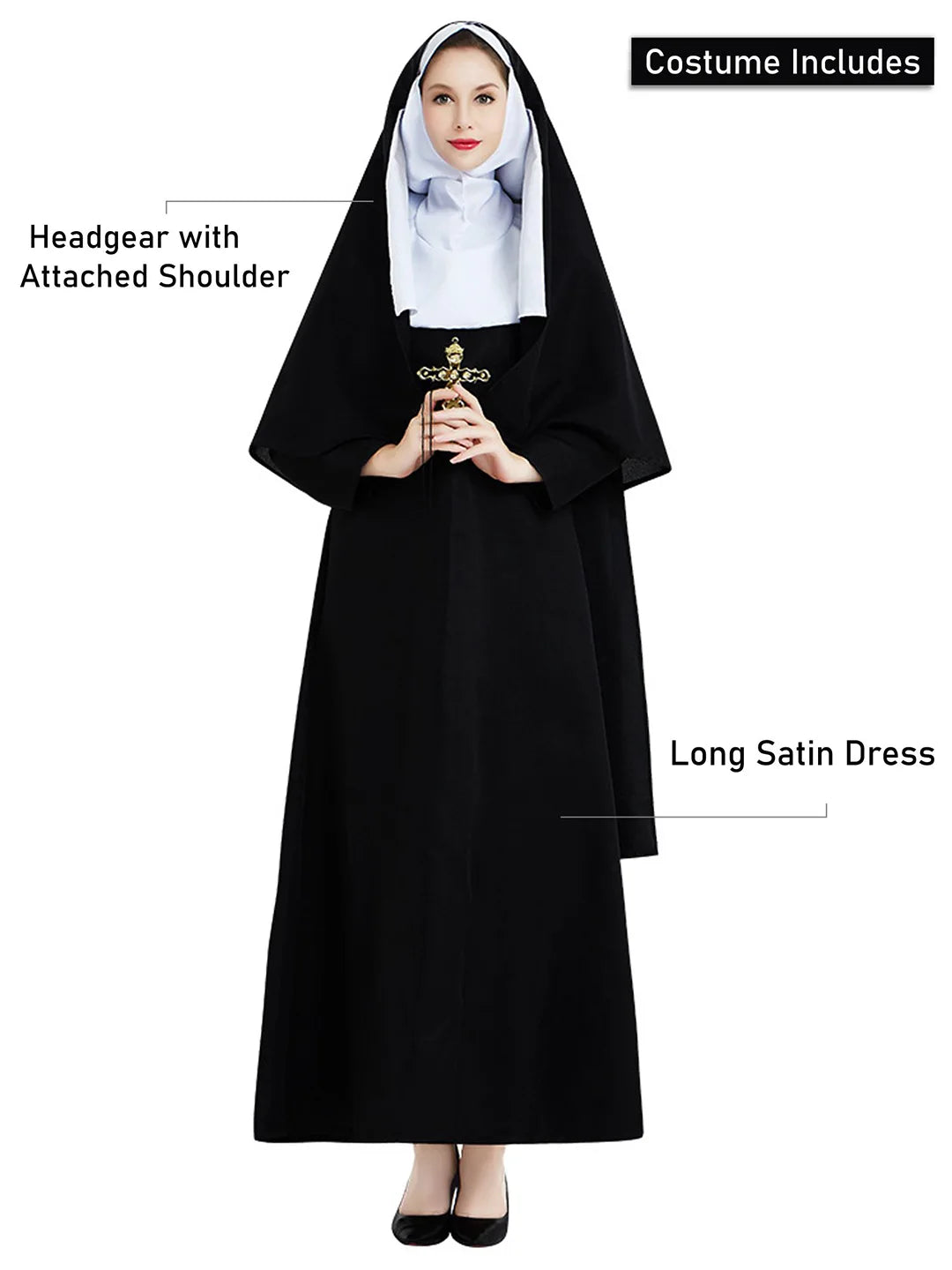 The Nun   Adults Halloween Costume Fancy Dress Up