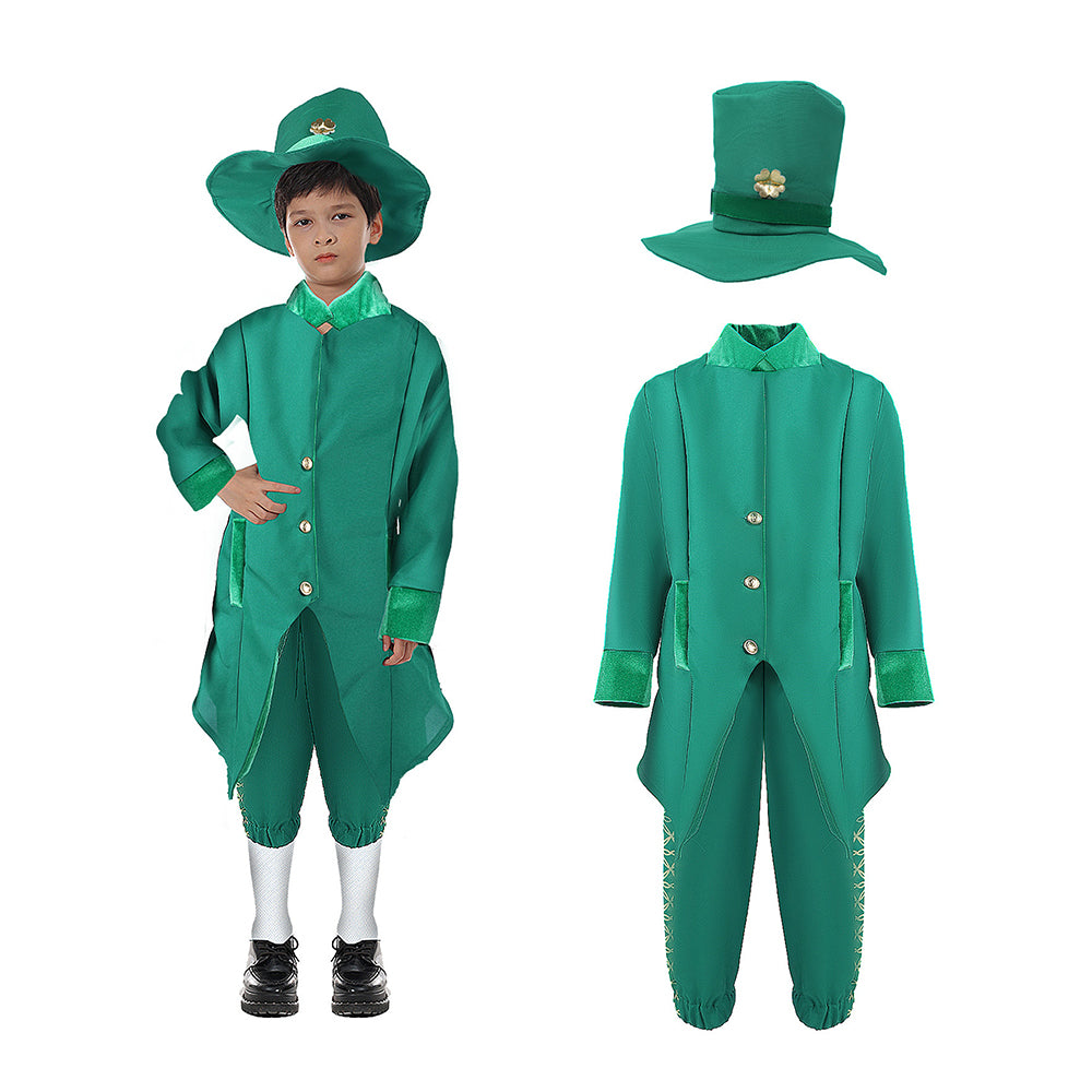 St.Patricks Day costume for Boys,Kids Halloween Costume Dress Up