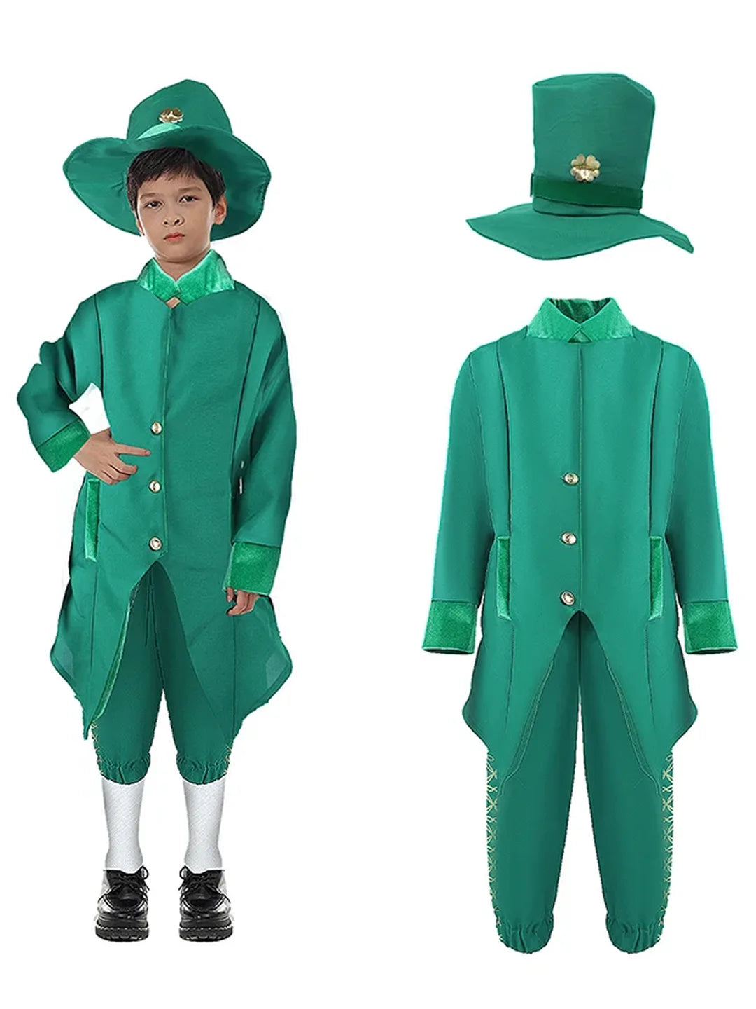 St.Patricks Day costume for Boys,Kids Halloween Costume Dress Up
