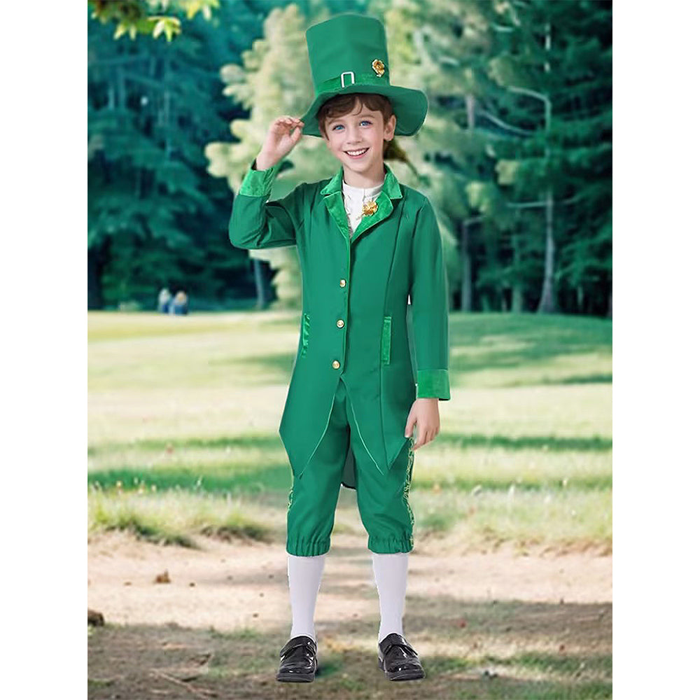 St.Patricks Day costume for Boys,Kids Halloween Costume Dress Up