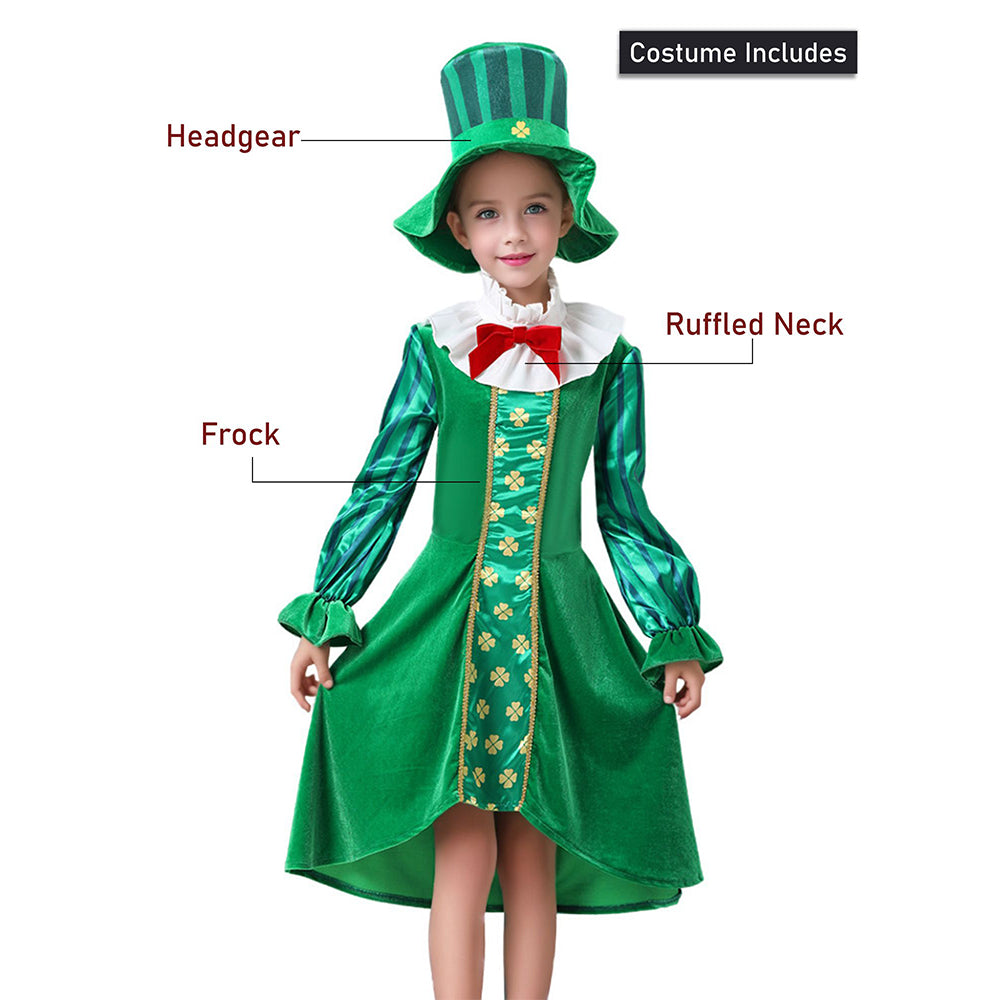 St.Patricks Day costume for Girls,Kids Halloween Costume Dress Up