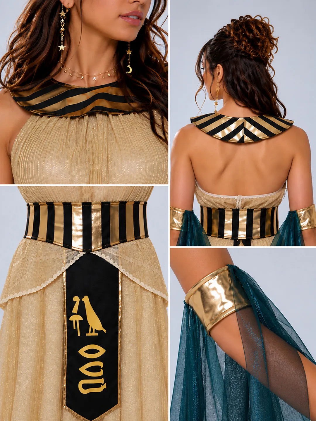 Egyptian Pharaoh Queen Adult Halloween Costume Fancy Dress Up