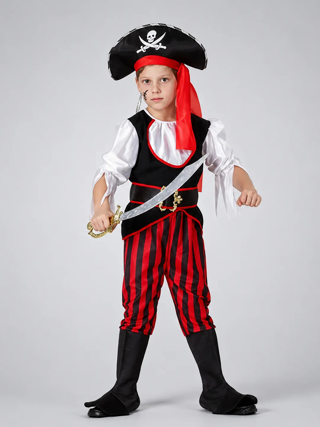Pirates Theme Kids Halloween Costume Dress Up for Boys