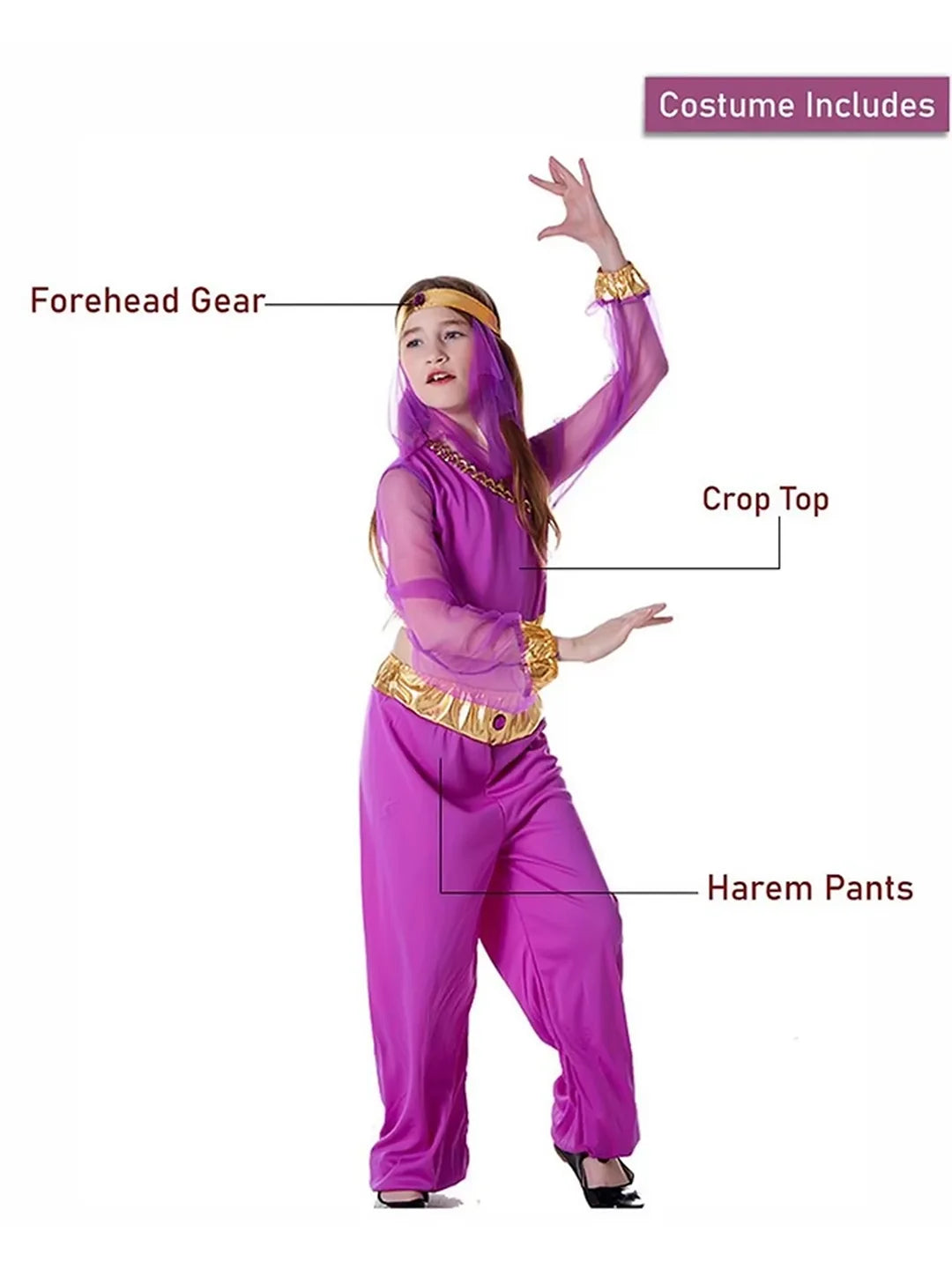 Purple Genie, Kids Halloween Costume Fancy Dress Up