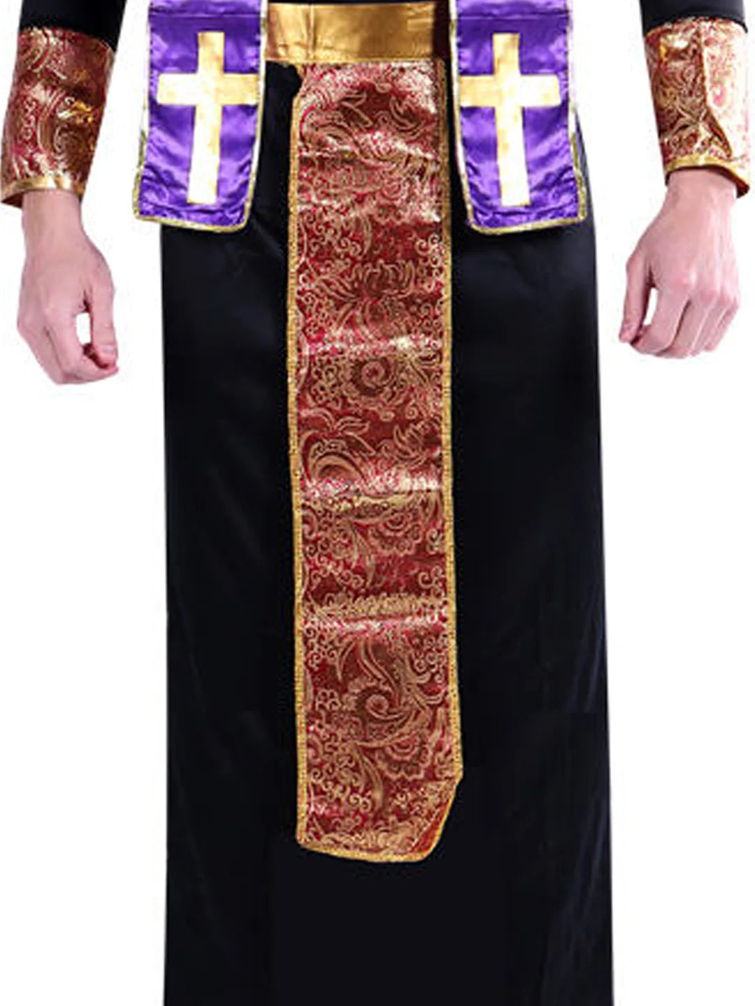 The Priest , Purple & Black Adults Halloween Costume Fancy Dress Up