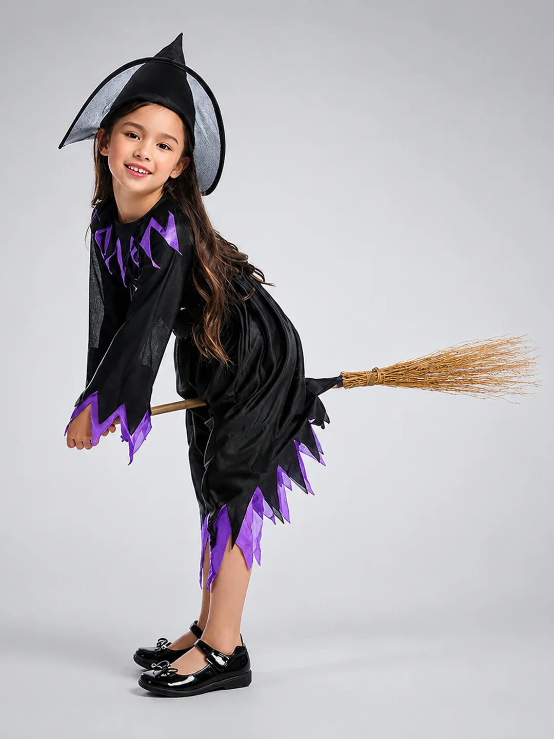 Purple Bat Witch Kids Halloween Costume