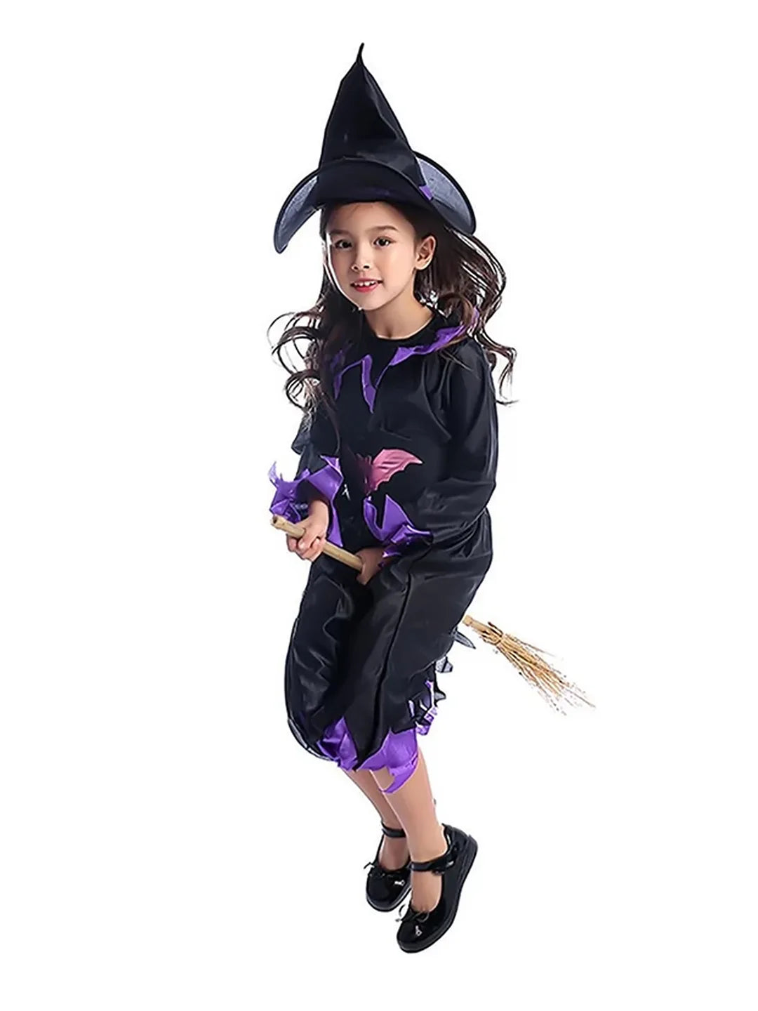 Purple Bat Witch Kids Halloween Costume