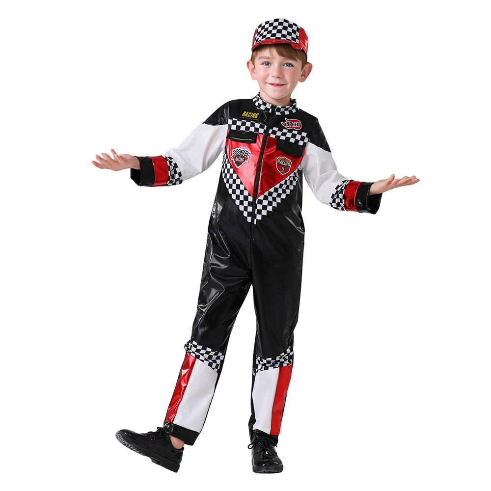 Speed Racing Car Rider costume,Kids Halloween Costume Fancy Dress Up