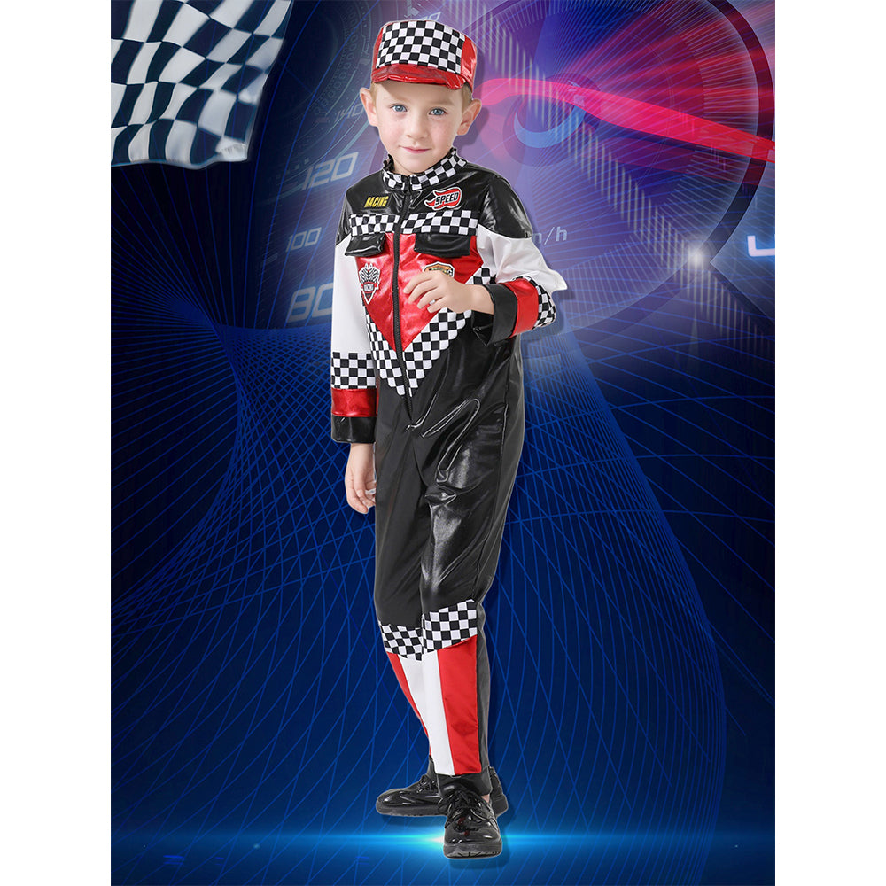 Speed Racing Car Rider costume,Kids Halloween Costume Fancy Dress Up