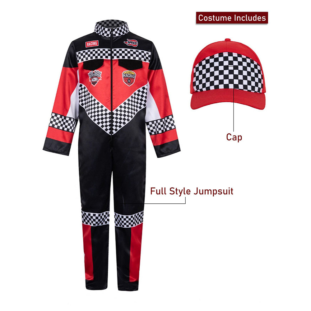 Speed Racing Car Rider costume,Kids Halloween Costume Fancy Dress Up