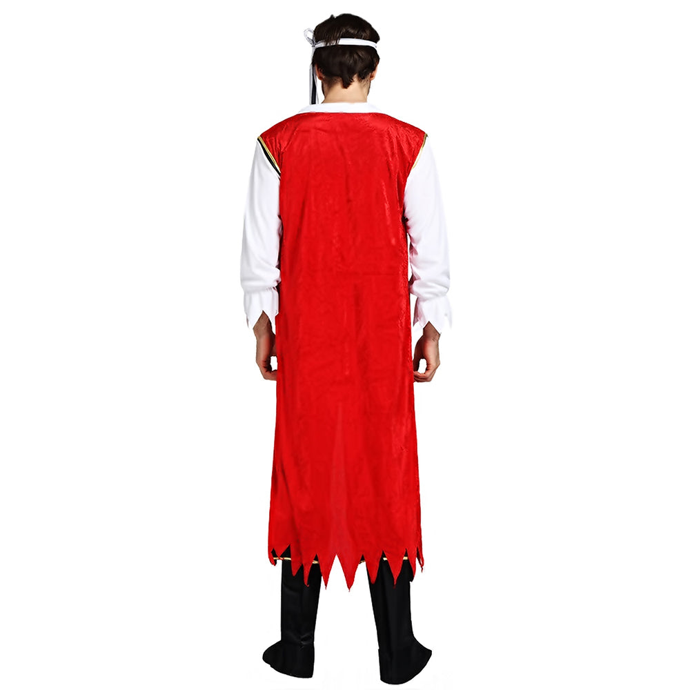 Red Coat Pirate Adult Halloween Costume Fancy Dress Up