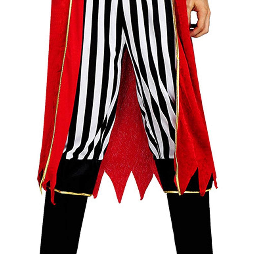 Red Coat Pirate Adult Halloween Costume Fancy Dress Up