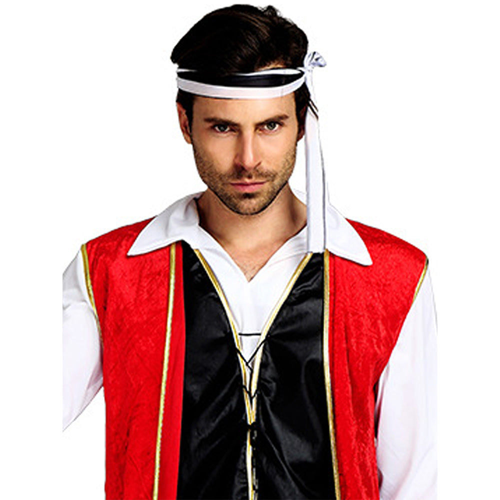 Red Coat Pirate Adult Halloween Costume Fancy Dress Up