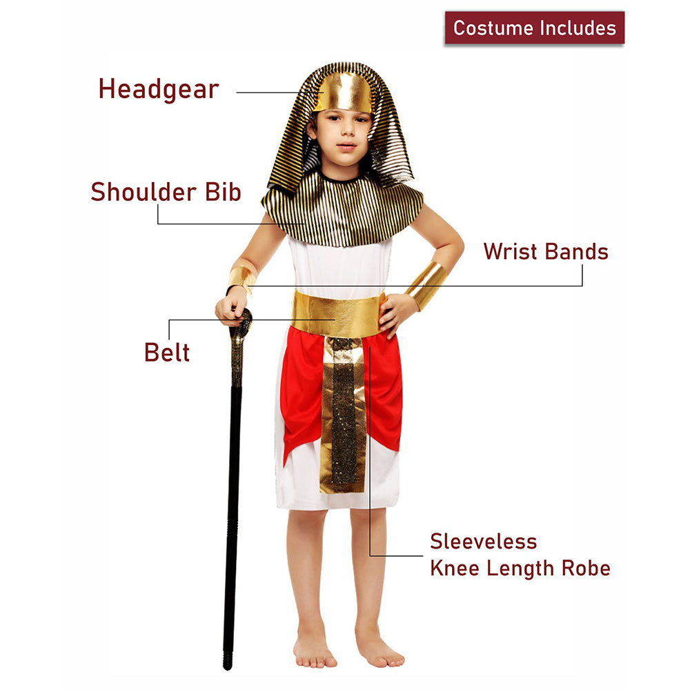 Red Egyptian Boy, Kids Halloween Costume Dress Up for Boys