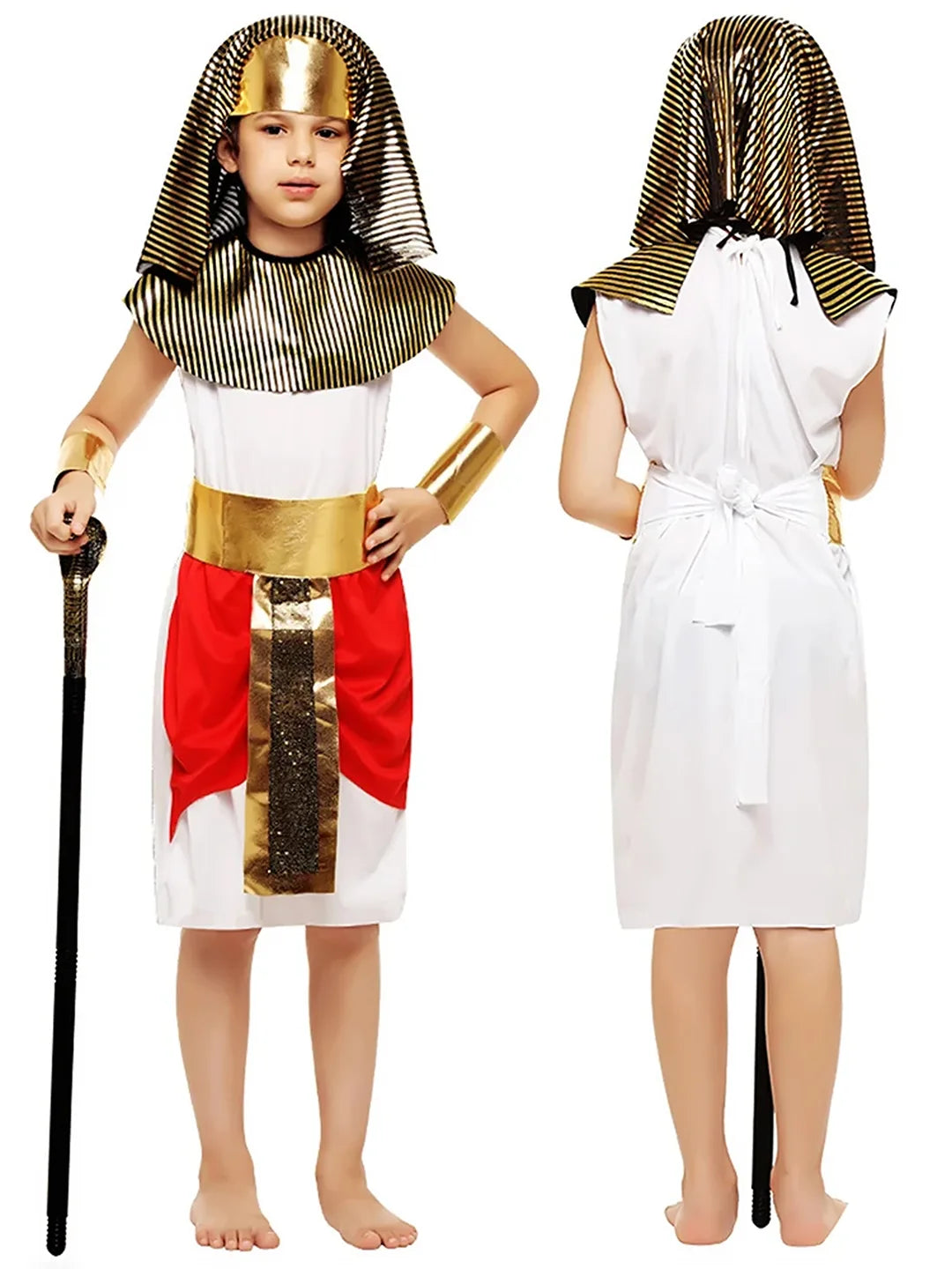 Red Egyptian Boy, Kids Halloween Costume Dress Up for Boys