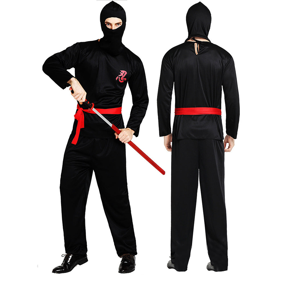 Red Dragon Ninja Adults Halloween Costume Fancy Dress Up