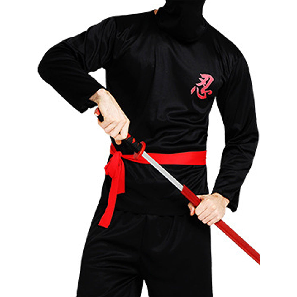 Red Dragon Ninja Adults Halloween Costume Fancy Dress Up