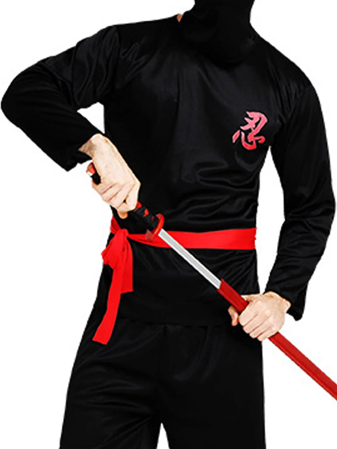 Red Dragon Ninja Adults Halloween Costume Fancy Dress Up