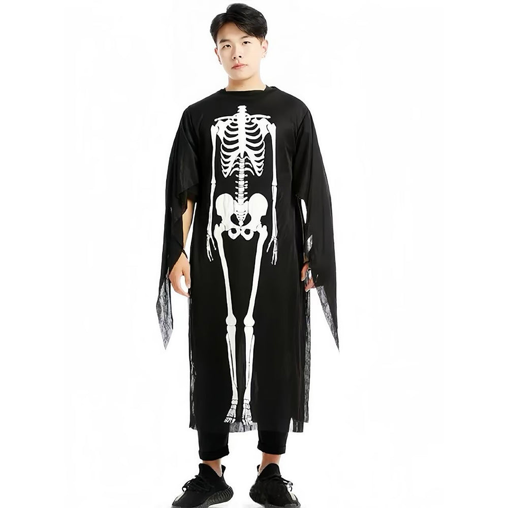Spooky Skeleton Robe, Halloween Costume Fancy Dress Up