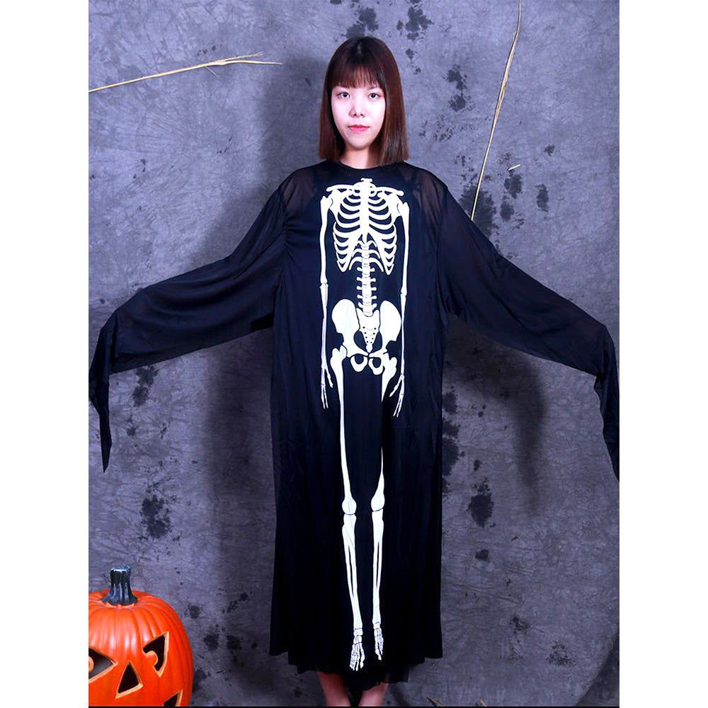 Spooky Skeleton Robe, Halloween Costume Fancy Dress Up